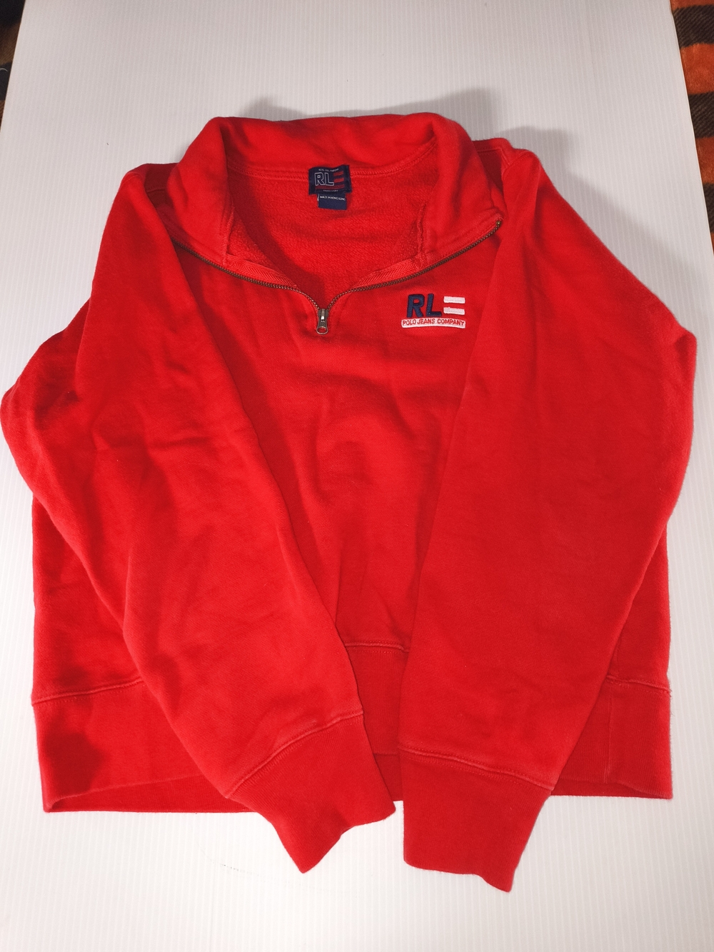 Vintage Y2K Polo Jeans Co. Ralph Lauren Cropped Quarter-Zip Sweatshirt